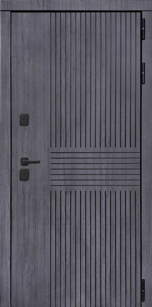 Входная дверь ДвериПРО Берген Лаура-2 (16мм, мореный дуб) DPRO197014 внешняя сторона